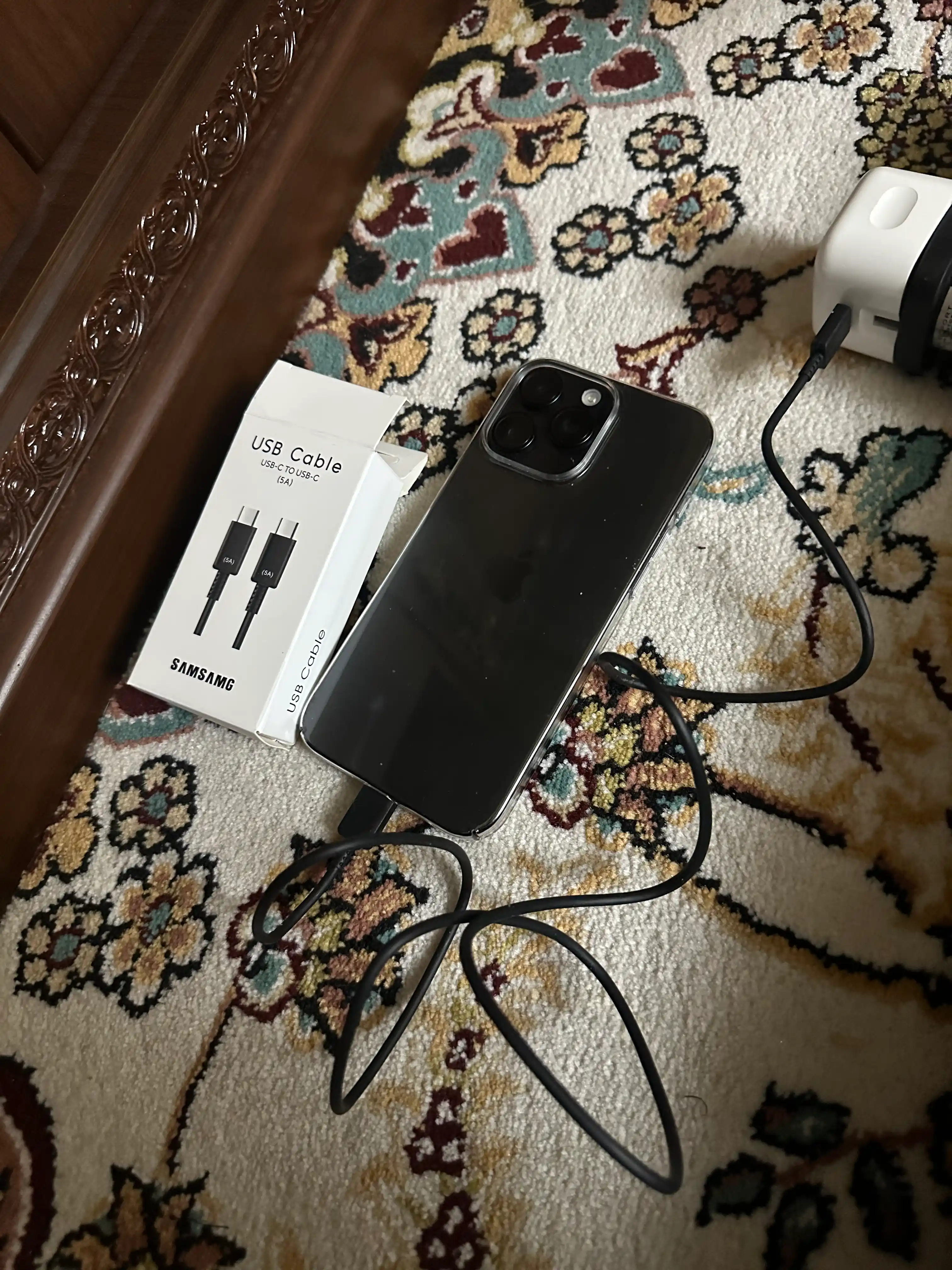 Кабель USB Type-C – Type-C 120W быстрая зарядка, 1 м, для смартфона и ноутбука