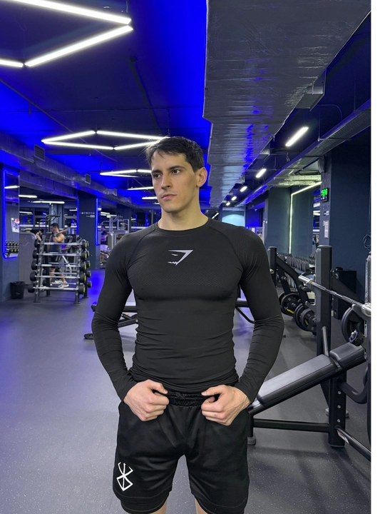 Uzun yengli kompression rashgard, sport, erkaklar uchun, fitnes uchun - 
