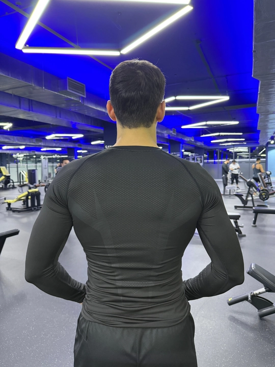Uzun yengli kompression rashgard, sport, erkaklar uchun, fitnes uchun