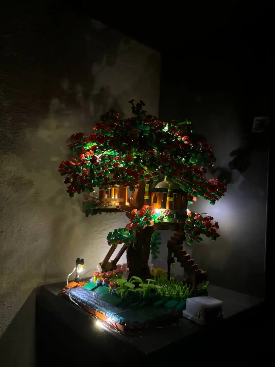 Конструктор 3D ночник сакура, 2008 деталей, сделай сам, в подарочной упаковке