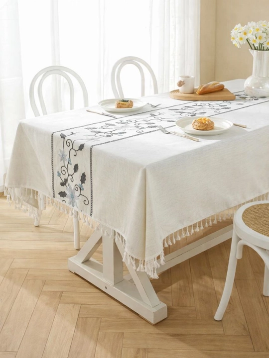 Dekorativ dasturxon 120×180 – 6 kishilik, zamonaviy stol bezagi