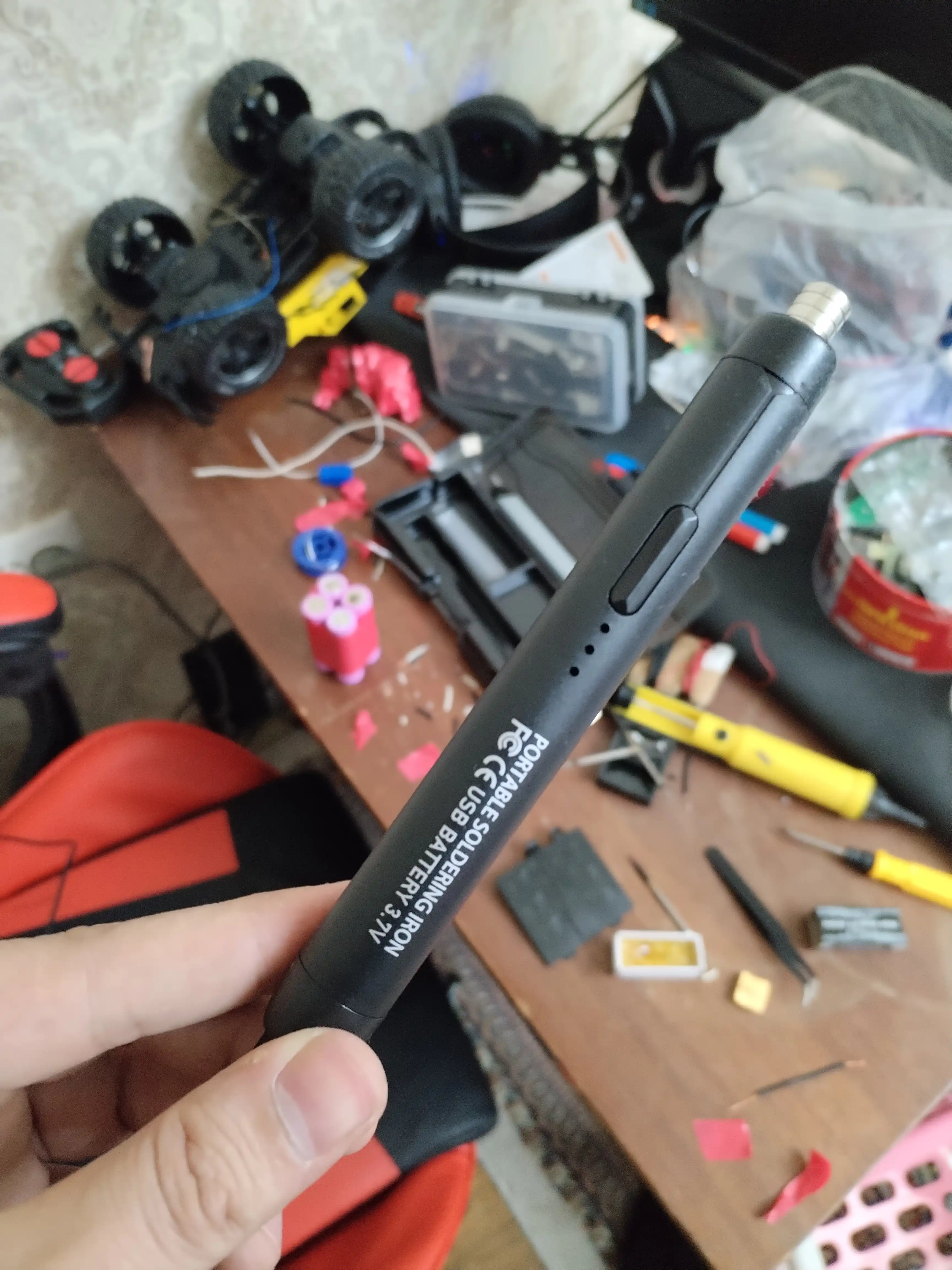 Portativ simsiz elektr payalnik 3 xil uchi bilan USB Type-C qayta zaryadlanuvchi 3.7V 8W