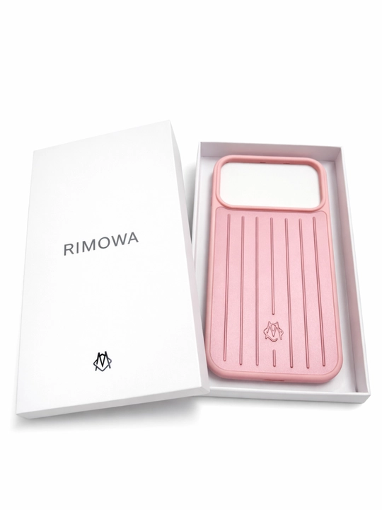 Металлический чехол в стиле RIMOWA, для iPhone 17 Pro Max —силиконовая основа, ударопрочный - 