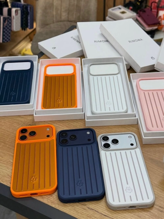 Металлический чехол в стиле RIMOWA, для iPhone 17 Pro Max —силиконовая основа, ударопрочный