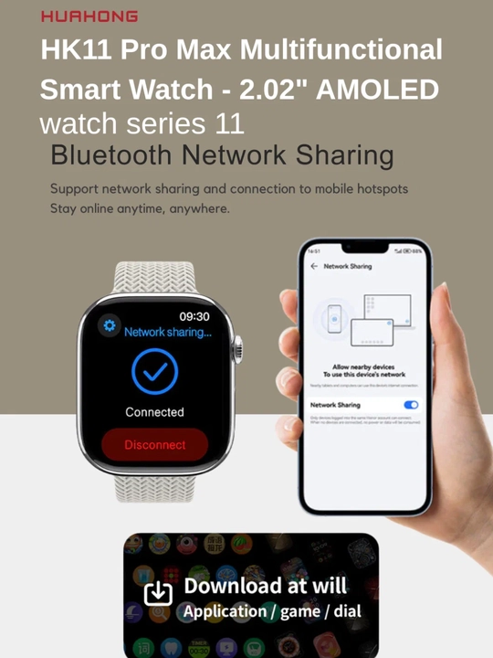 Часы Series 11, AMOLED, 46 мм, AMOLED, 2,02 дюйма, ультратонкие