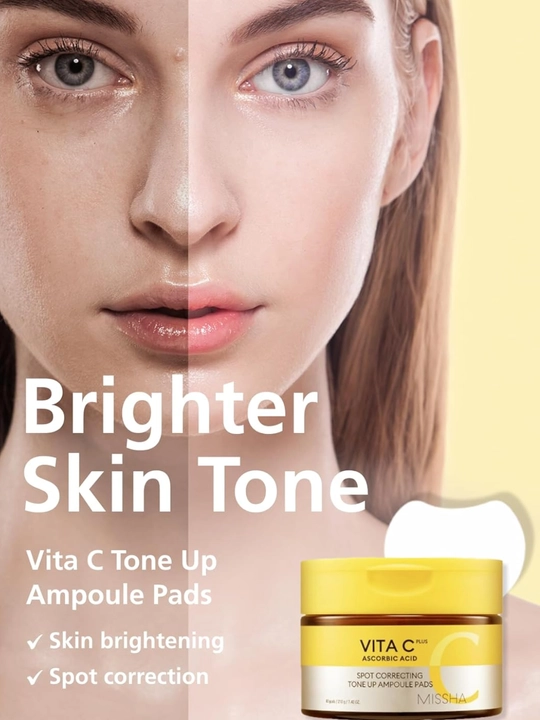 MISSHA Vita C Tone Up Ampoule Pads vitamin C bilan yuzni yorqinlashtiruvchi padlar - 