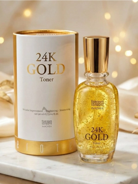 Омолаживающий тонер для лица Tenzero 24K Gold Toner с частицами золота 24К, 150 мл - 