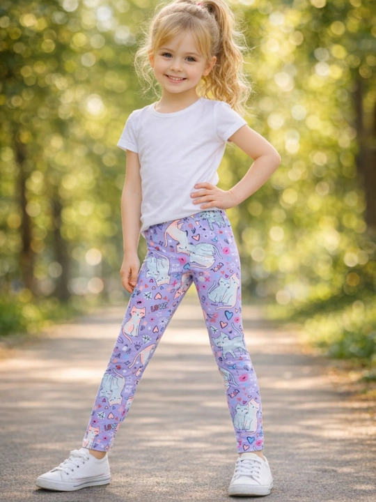 Лосины для девочки, х/б трикотаж, Пекин, 4-8лет, рост 104-128 см - 