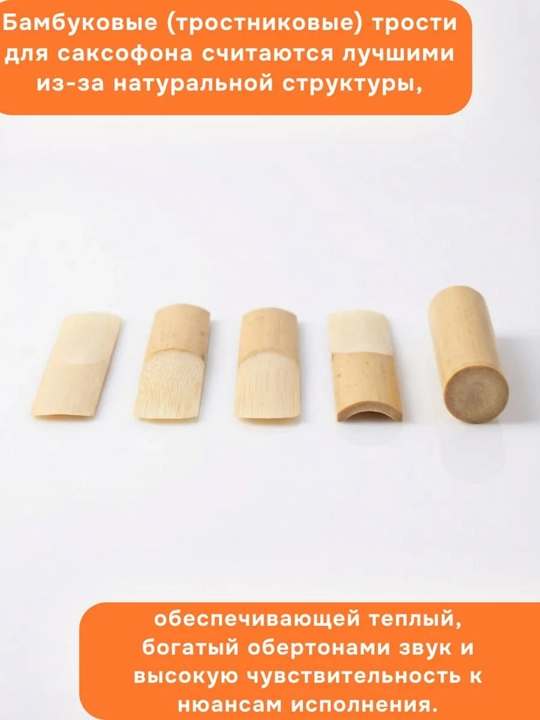 Трости для альт саксофона 2.0 из бамбука - 10 штук в наборе