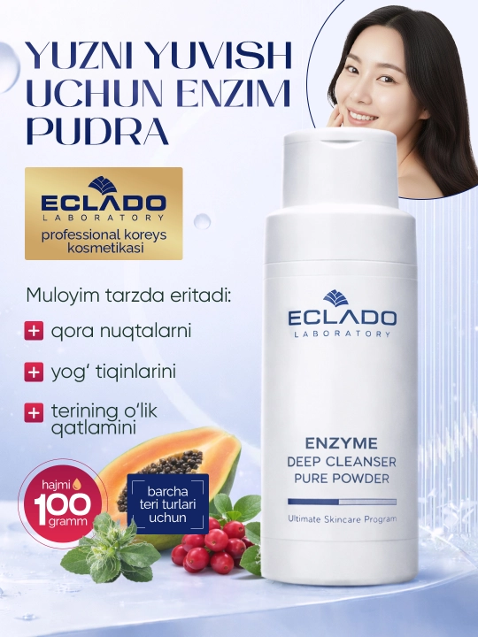 Энзимная пудра для умывания лица Eclado Enzyme Deep Cleanser Pure Powder, 100 г