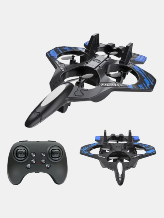 LED chiroqli mini dron – pult bilan boshqariladigan uchuvchi kvadrokopter - 