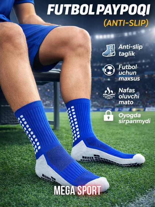 Futbol paypog‘i Anti-Slip Grip, sirpanmaydigan sport paypoq - 