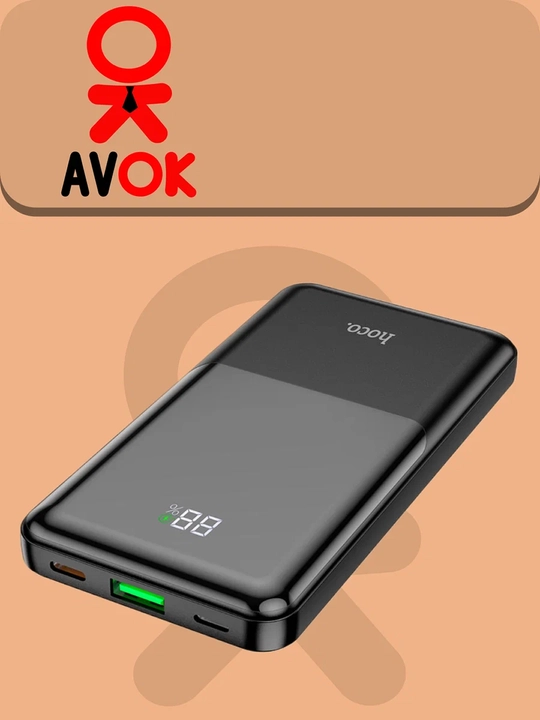 HOCO Q9 tashqi akkumulyatori, 10000 mA/soat, PD/QC 20 Vt, USB va Type-C, qora - 