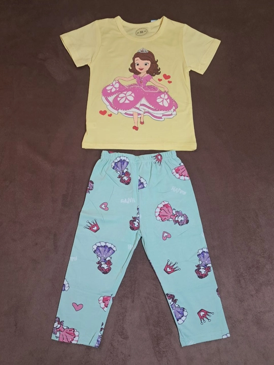 Комплект для девочки, футболка с брюками, х/б трикотаж, Пекин, 1-6лет