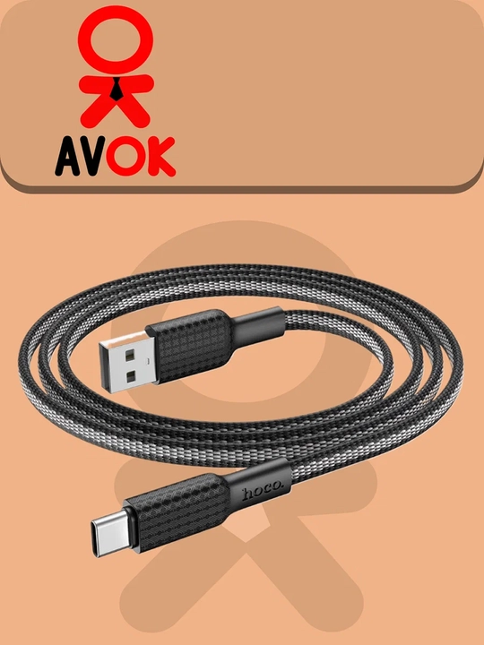 Кабель USB на Type-C Hoco X69, быстрая зарядка 3A, нейлоновая оплётка, длина 1 метр, красный