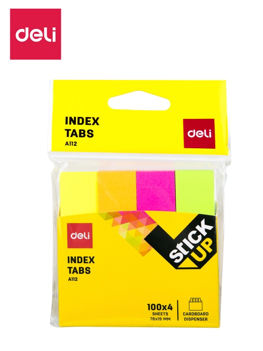 Stiker qog'oz indeks 76х19 (ranglar) 11202 Deli, 11202-EA - 