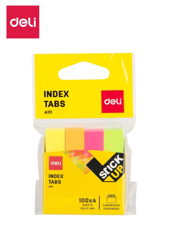 Stiker qog'oz indeks 50х12 (ranglar) 11102 Deli, 11102-EA - 