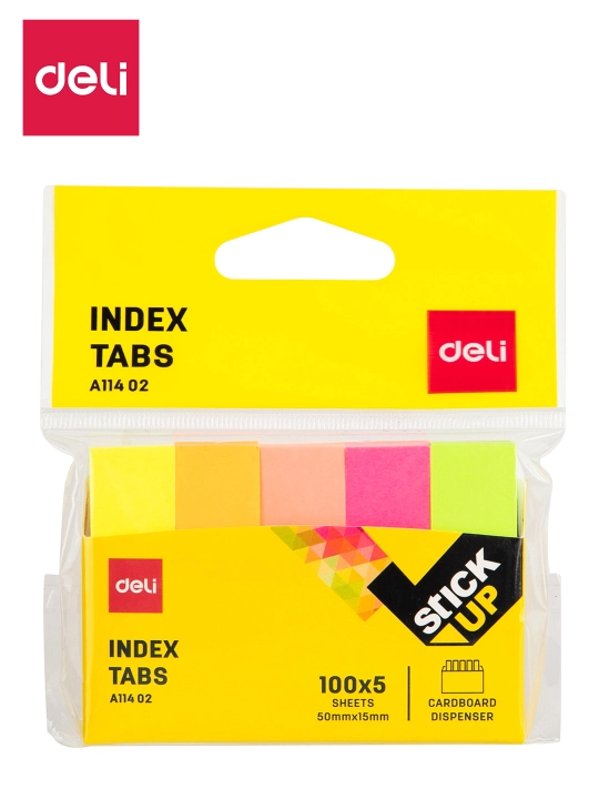 Stiker qog'oz indeks 50х15 20*5l. (floresan) 11402 Deli, 11402-EA - 