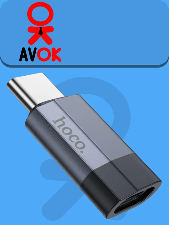 Адаптер Hoco UA29, Type-C на Lightning, передача данных, зарядка 3A, чёрный