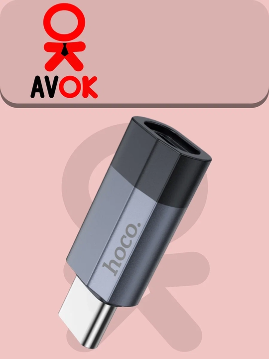 Адаптер Hoco UA29, Type-C на Lightning, передача данных, зарядка 3A, чёрный