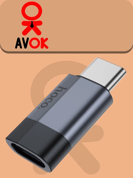 Адаптер Hoco UA29, Type-C на Lightning, передача данных, зарядка 3A, чёрный