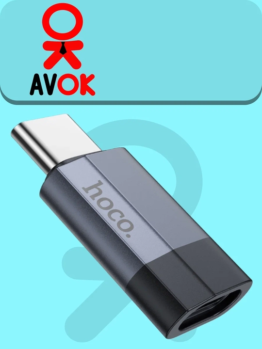 Адаптер Hoco UA29, Type-C на Lightning, передача данных, зарядка 3A, чёрный