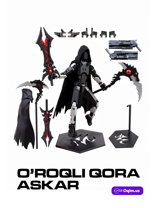Stol usti figurkasi O'roqli qora askar (Grim Reaper) suvener, interyer va kolleksiya uchun