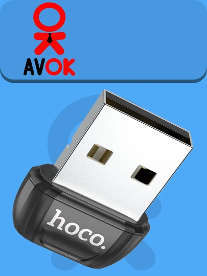 Адаптер Hoco UA18, USB на Bluetooth 5.0, поддержка нескольких устройств, чёрный