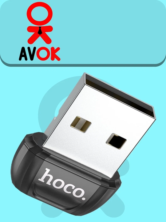 Адаптер Hoco UA18, USB на Bluetooth 5.0, поддержка нескольких устройств, чёрный