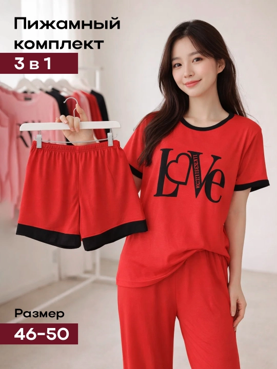 Pijama ayollar uchun, uy kiyimi, yengil matodan, o'lchamlar 46-48-50, M, L