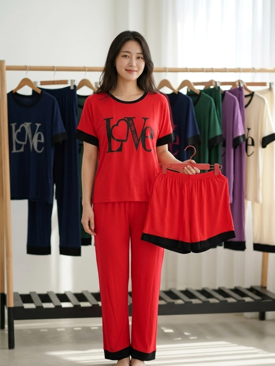 Pijama ayollar uchun, uy kiyimi, yengil matodan, o'lchamlar 46-48-50, M, L
