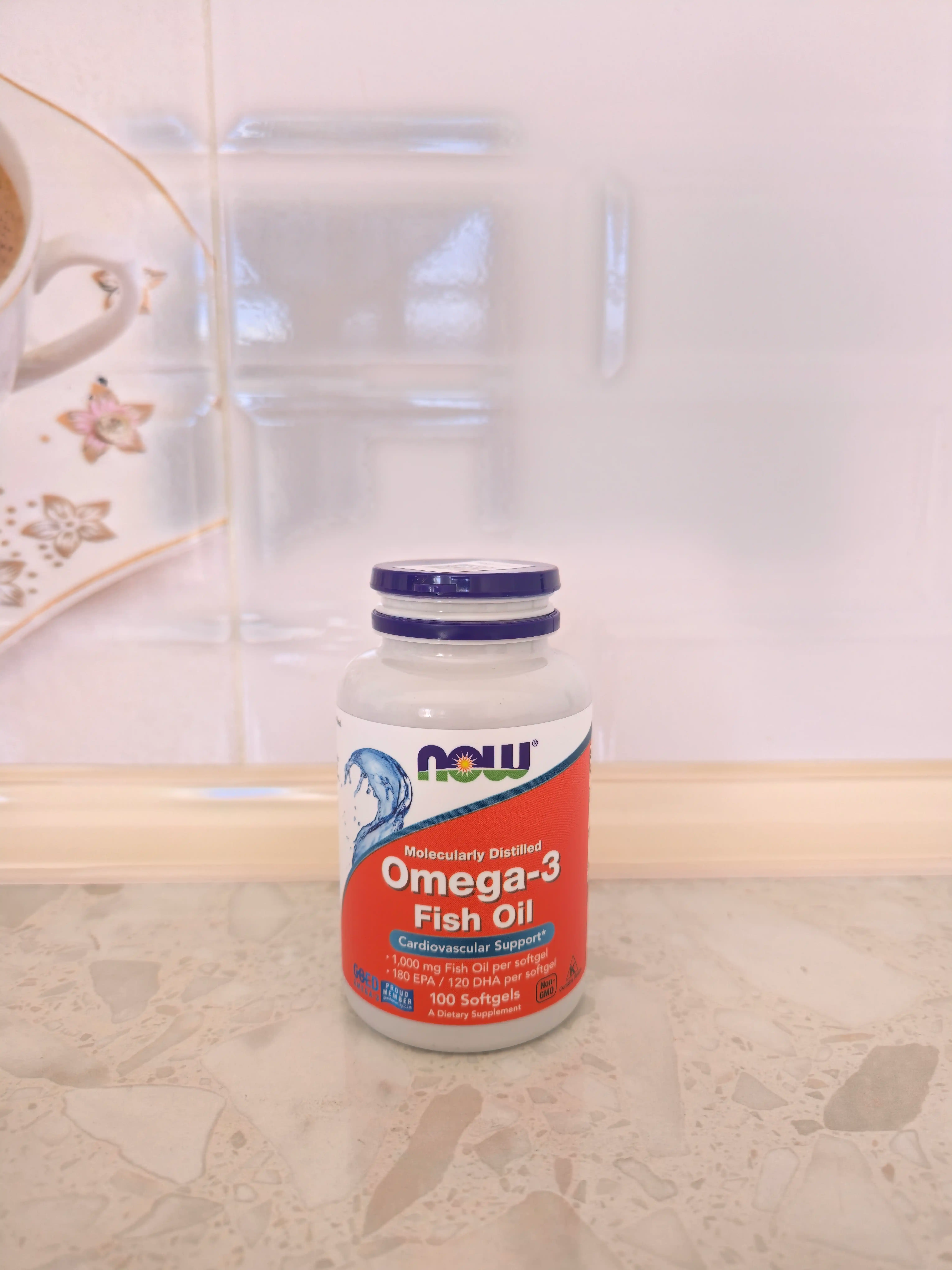 Baliq yog'i Now Foods, Omega-3, Fish Oil, 1000 mg, 100 kapsula