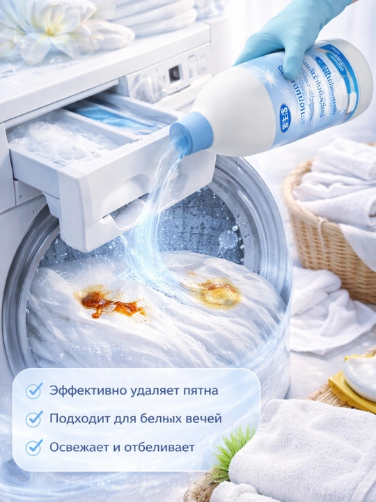 Пятновыводитель для белой одежды, отбеливатель для ткани