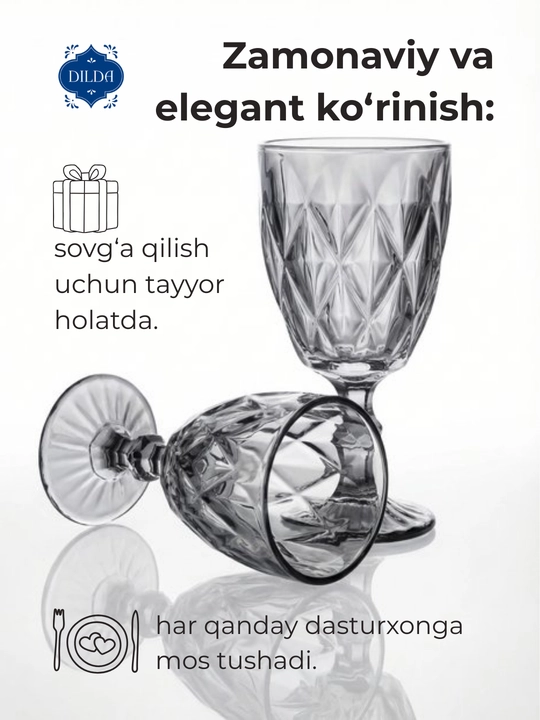 Rangli shishadan tayyorlangan, issiqqa chidaml, ichimliklar uchun fujerlar, 6 dona to‘plam
