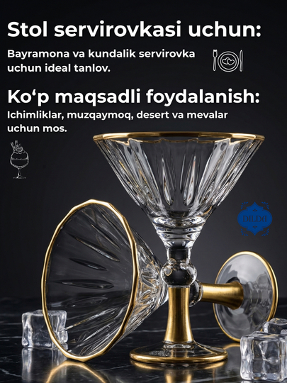 Rangli shishadan tayyorlangan, issiqqa chidaml, ichimliklar uchun fujerlar, 6 dona to‘plam
