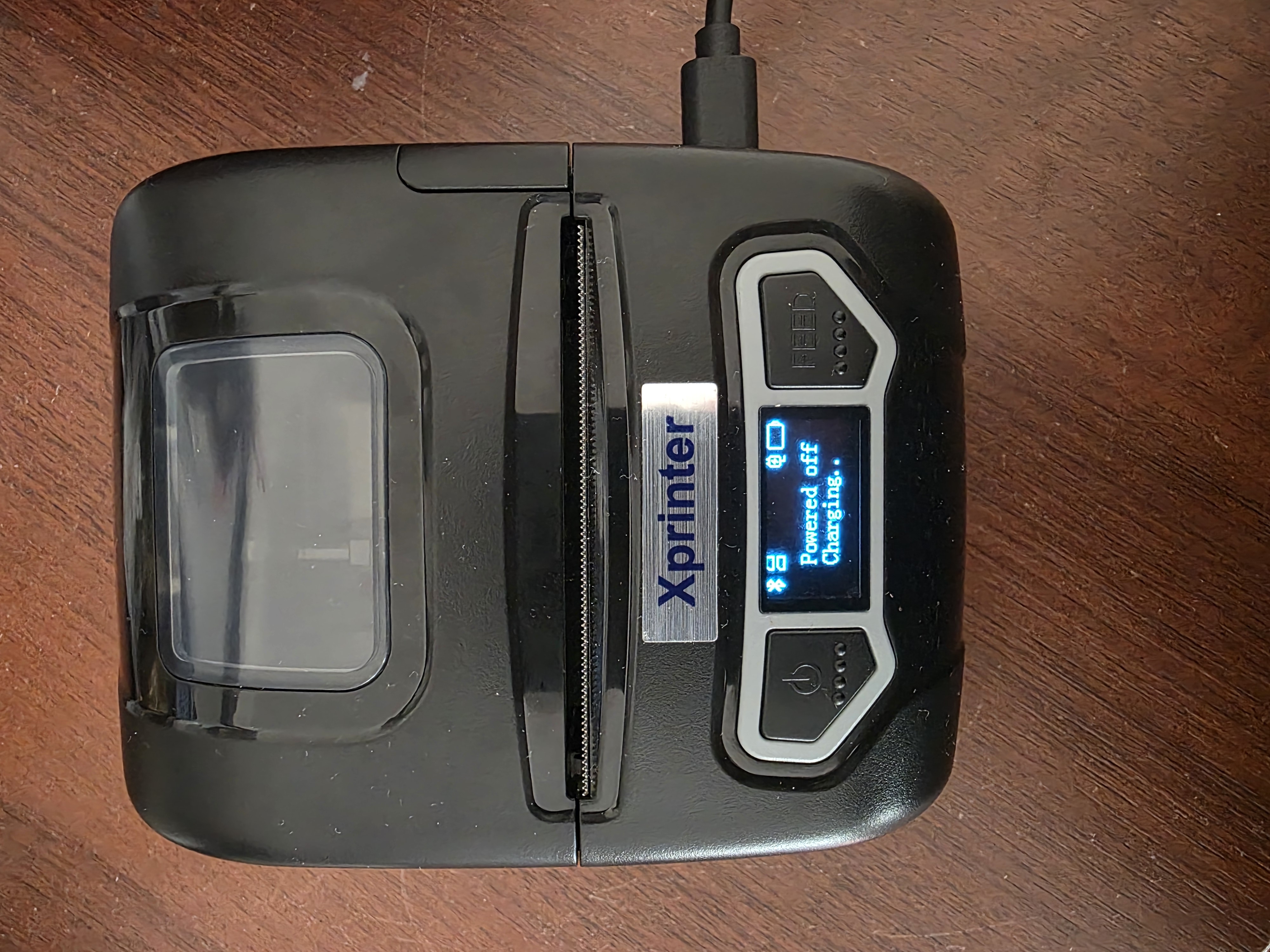 Termal yorliq va kvitansiya printeri Xprinter XP-P201A Portativ 50mm 70mm/s USB+Bluetooth