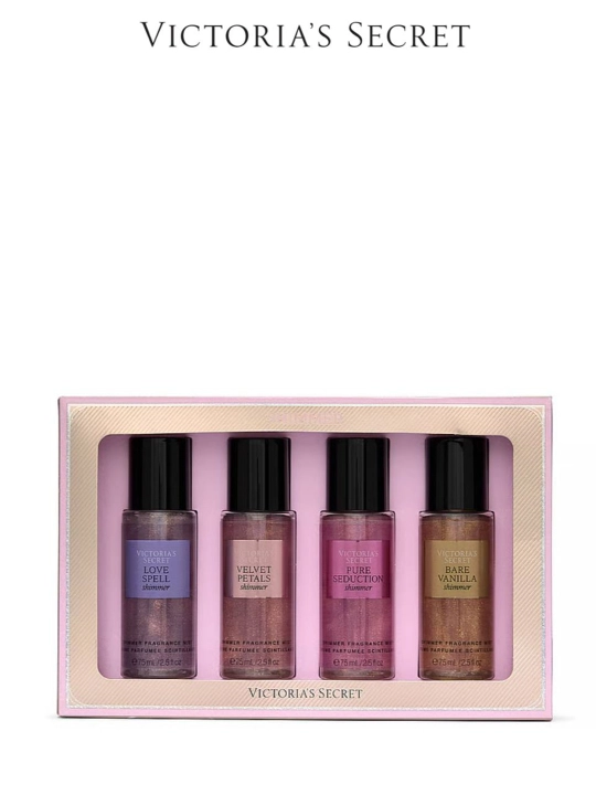 Most Loved Shimmer Mists Victoria’s Secret sovg‘a to‘plami, yaltiroq tana spreylari