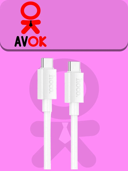 Кабель Type-C - Type-C Hoco X105 Hero, поддержка быстрой зарядки PD 60W, для ноутбуков и смартфонов