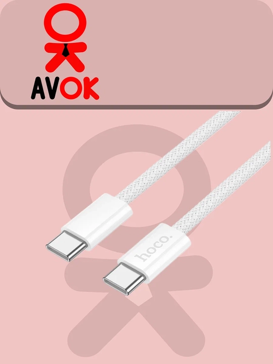 Кабель Type-C - Type-C Hoco X105 Hero, поддержка быстрой зарядки PD 60W, для ноутбуков и смартфонов