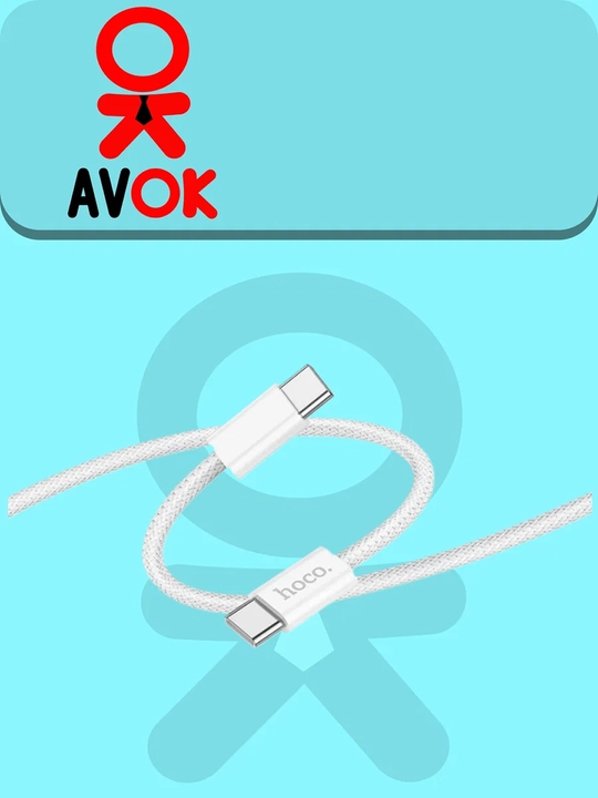 Кабель Type-C - Type-C Hoco X105 Hero, поддержка быстрой зарядки PD 60W, для ноутбуков и смартфонов
