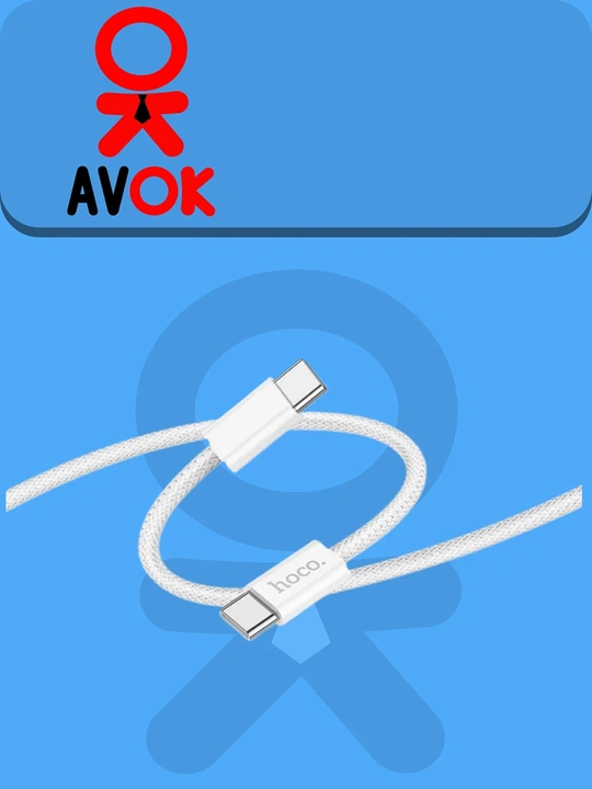Кабель Type-C - Type-C Hoco X105 Hero, поддержка быстрой зарядки PD 60W, для ноутбуков и смартфонов