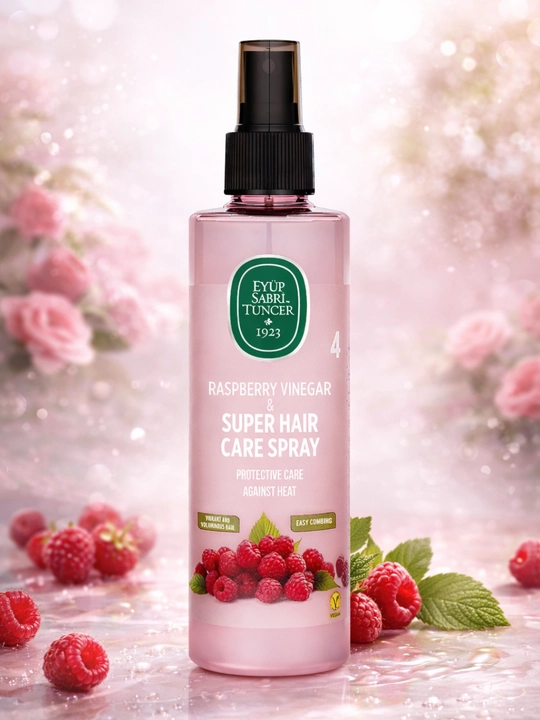 Спрей для ухода за волосами Eyüp Sabri Tuncer Raspberry Vinegar & Super Hair Care, 210 мл - 