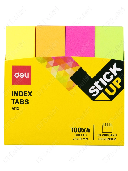Stiker qog'oz indeks 76х19 (ranglar) 11202 Deli, 11202-EA