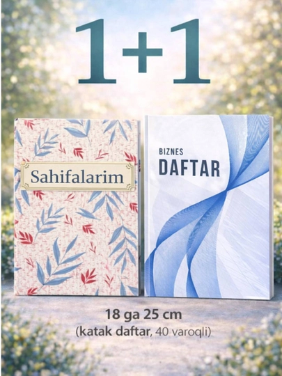 Qoriya kundaligi Планер-Словарь A4, 120 страниц Sahifalarm и Biznes тетрадь A5, 80 страниц — 6120805-DAFTAR-СИНИЙ