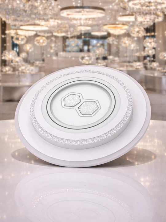 Plafon Hi-Tech Minimalism, 2 pog‘onali, shishali yopiq, 3 xil yonish - 