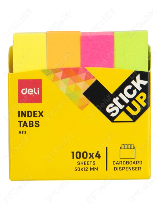 Stiker qog'oz indeks 50х12 (ranglar) 11102 Deli, 11102-EA