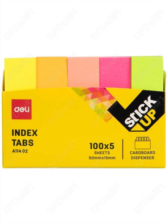 Stiker qog'oz indeks 50х15 20*5l. (floresan) 11402 Deli, 11402-EA