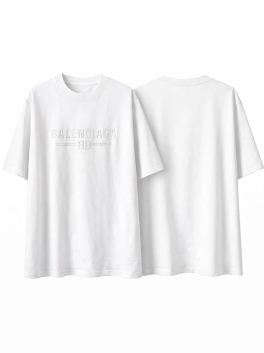 Футболка Oversize мужская Balenciaga стиль, хлопковая, свободный крой - 