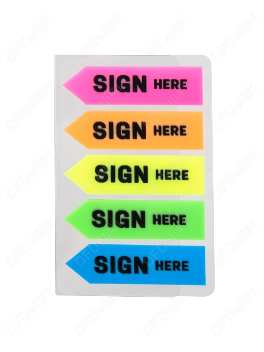 Stiker qog'oz indeks 44х12 20*5l. (floresan) Sign11302 Deli, 11302-EA