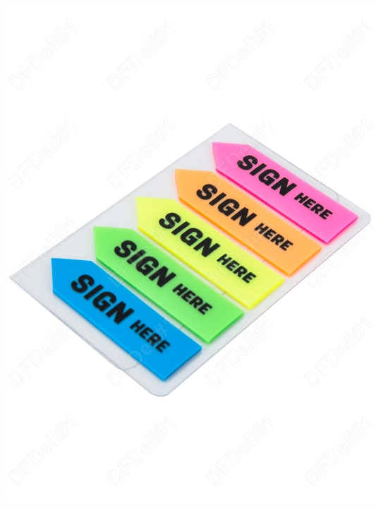 Stiker qog'oz indeks 44х12 20*5l. (floresan) Sign11302 Deli, 11302-EA